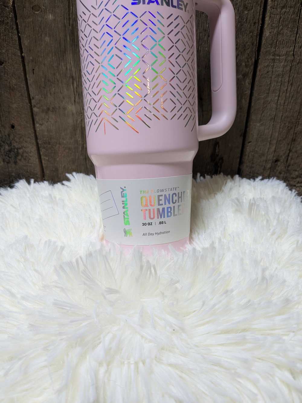 Stanley Pink Travel Mug with Handle 30oz - Picture 3 of 10